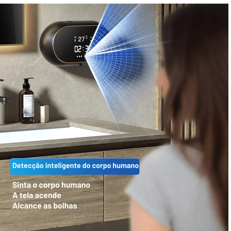 Dispensador Automático de Sabão com Indução Inteligente