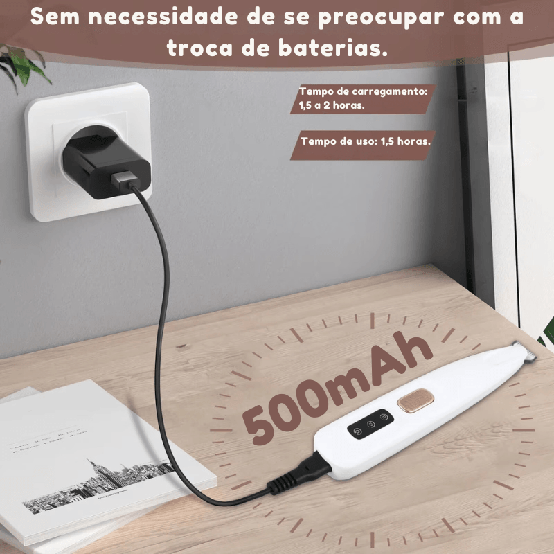 Novo Aparador de Patas para Cães com Luz LED: Totalmente À Prova d'Água e Lâmina Alargada de 18 mm para um Corte Preciso